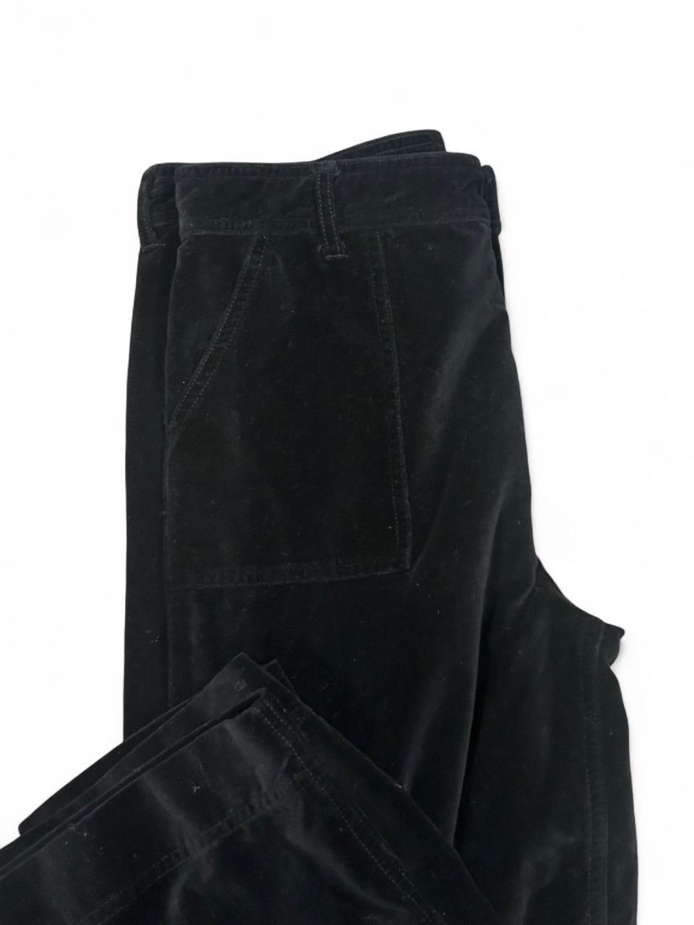 Frye Wide Leg Black Velvet Pants - Picture 3 of 5